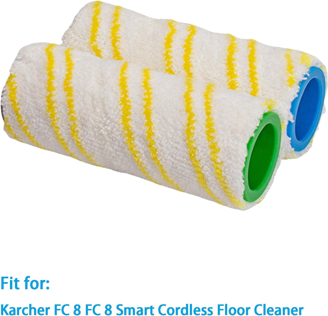 Ersatzrollen Zubehör für Kärcher FC 8 FC8 Smart Cordless Bodenreiniger Mikrofaser Rollen Staubsauger