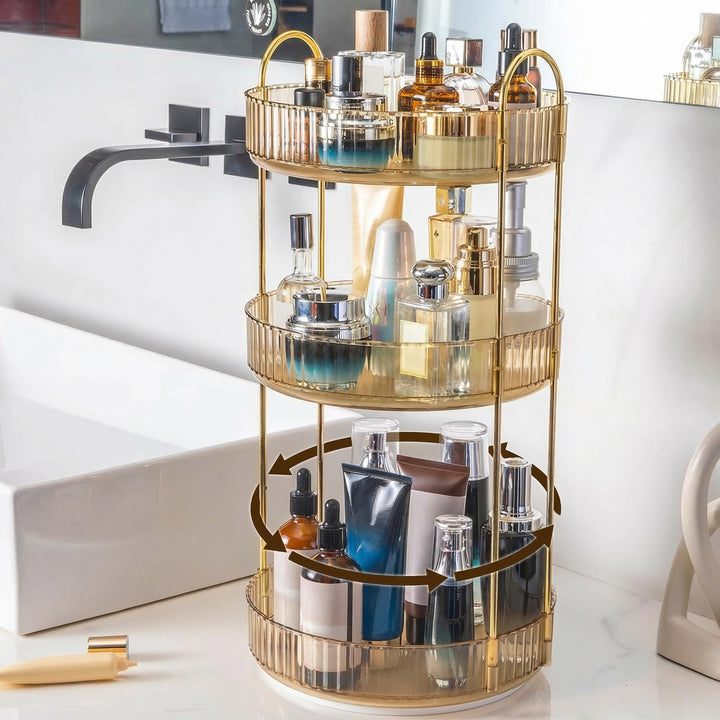 Make Up Organizer 360° Drehbar Schminktisch Organizer Kosmetik Organizer für Kosmetik Skincare Parfü