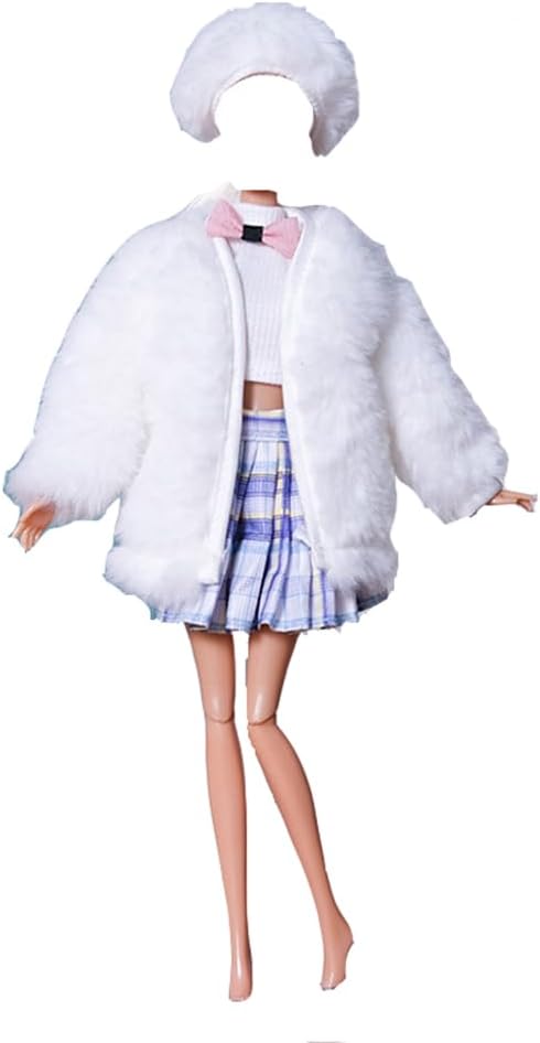 5 Satz Kleider Herbst Kleidung Windjacke + Hosen Schuhe Tasche Mantel Mode Hut Für 29cm Puppen Zubeh