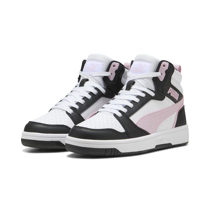 PUMA Unisex Rebound V6 Sneaker 42.5 EU Puma White Rose Mauve Puma Black, 42.5 EU Puma White Rose Mau