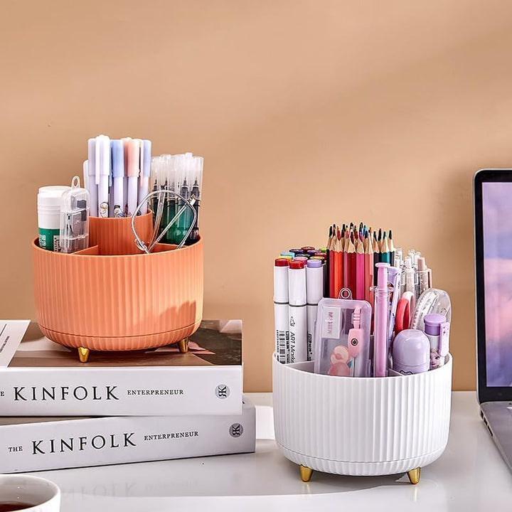 360 Grad Drehbarer Kosmetikorganizer, 2 Stück Make Up Organizer Lidschattenpinsel Lippenstift Etui,