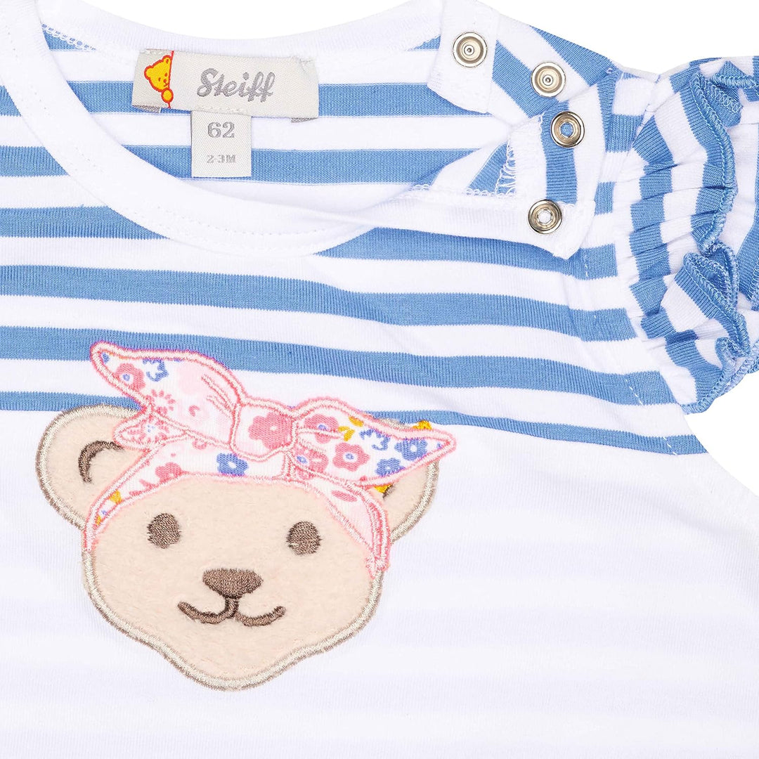 Steiff Baby-Mädchen Set Hose + T-Shirt Kurzarm Shorts 62 ULTRAMARINE, 62 ULTRAMARINE