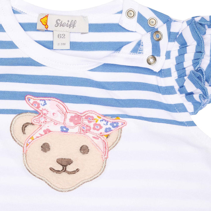 Steiff Baby-Mädchen Set Hose + T-Shirt Kurzarm Shorts 62 ULTRAMARINE, 62 ULTRAMARINE