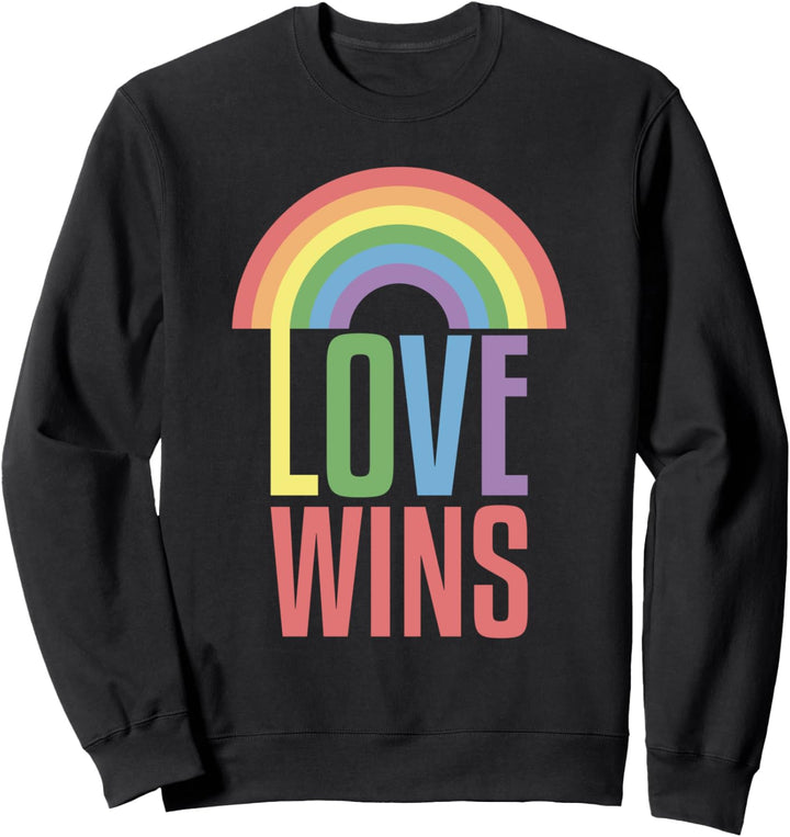 Liebe gewinnt Gay Pride Regenbogen Sweatshirt