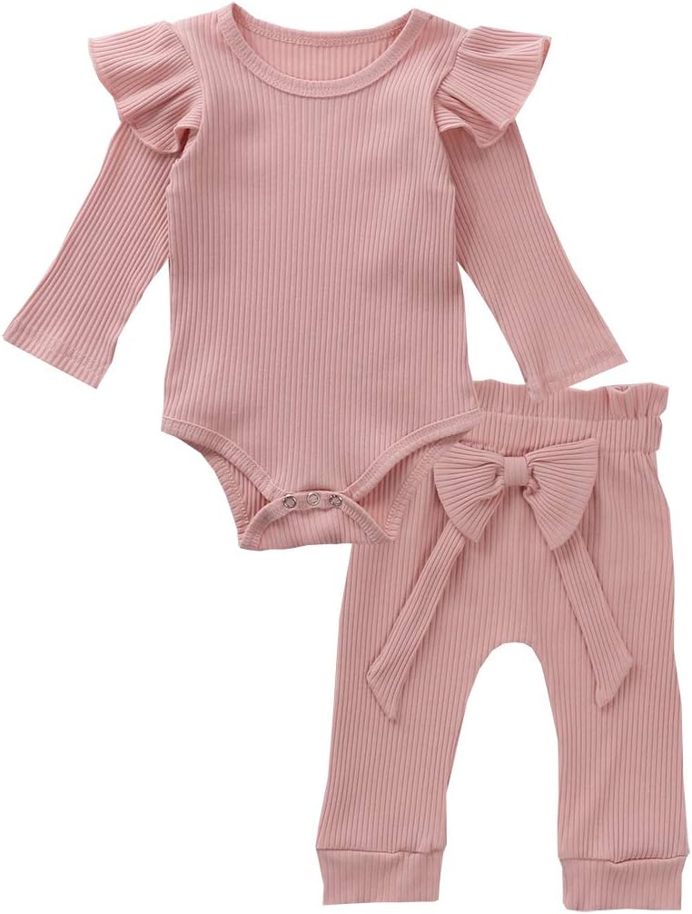 Geagodelia Babykleidung Set Baby Mädchen Kleidung Outfit Langarm Body Strampler + Hose Neugeborene W