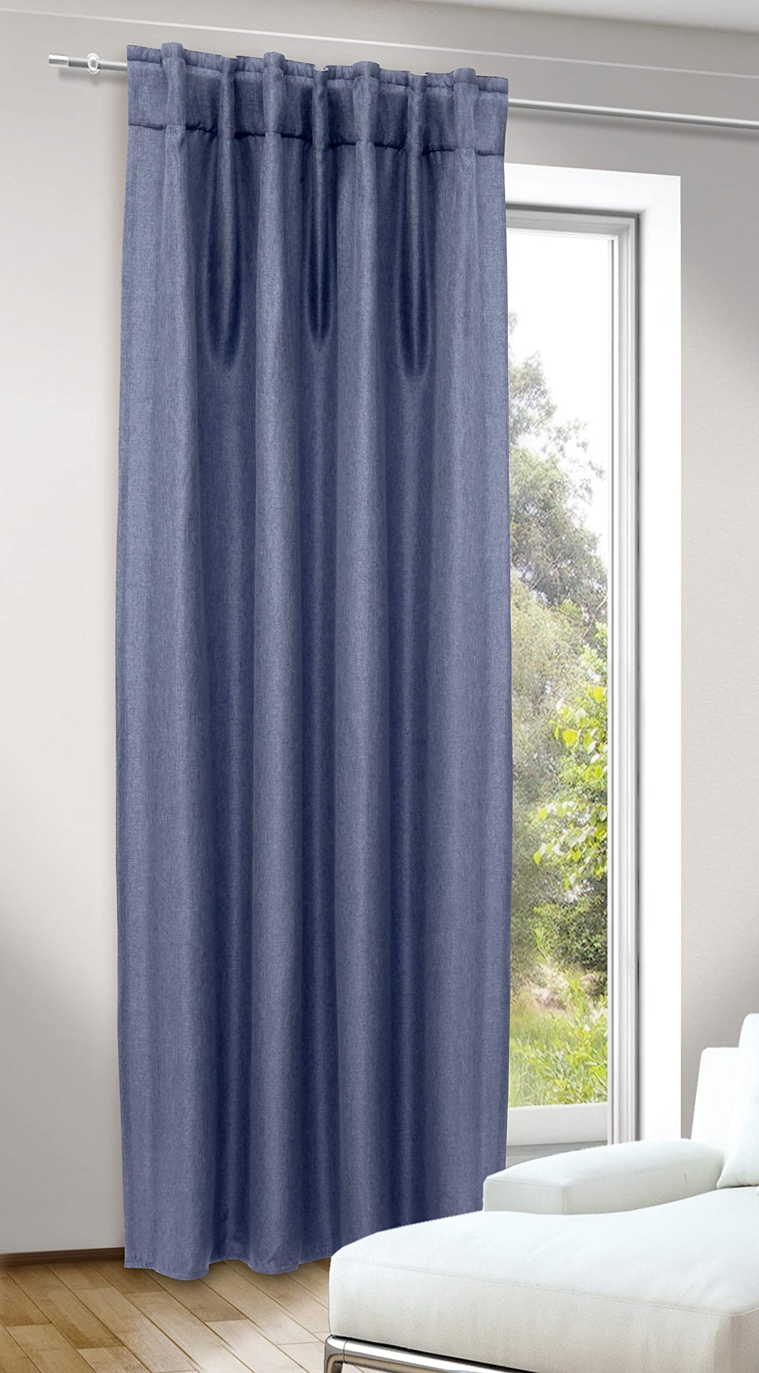 Albani Deko-Schal mit Gardinenband und verdeckten Schlaufen-DimOut/Jolie Jeansblau / 245x135 cm, 245