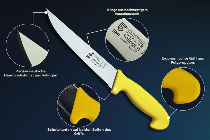SMI- Solingen Metzgermesser 5-teilig Aus Edelstahl Rostfrei Schlachtermesser