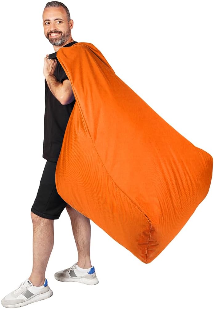 PATCH HOME Patchhome Sitzsack Lounge Sessel + Würfel/Hocker mit Reissverschluss Gamer Sitzkissen fer