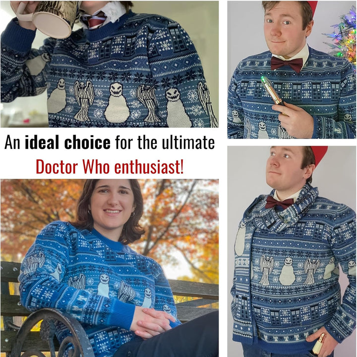 DOCTOR WHO Christmas Sweater - Offizieller BBC Festlicher Pullover, XS