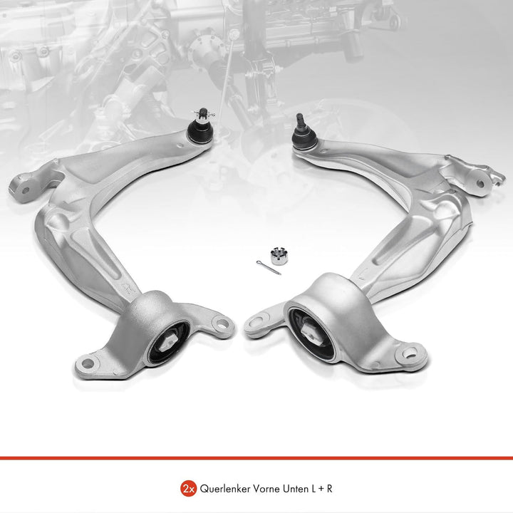 Frankberg 2x Querlenker Vorderachse Unten Kompatibel mit Civic VIII Hatchback FN FK 1.3L-2.2L 2005-2