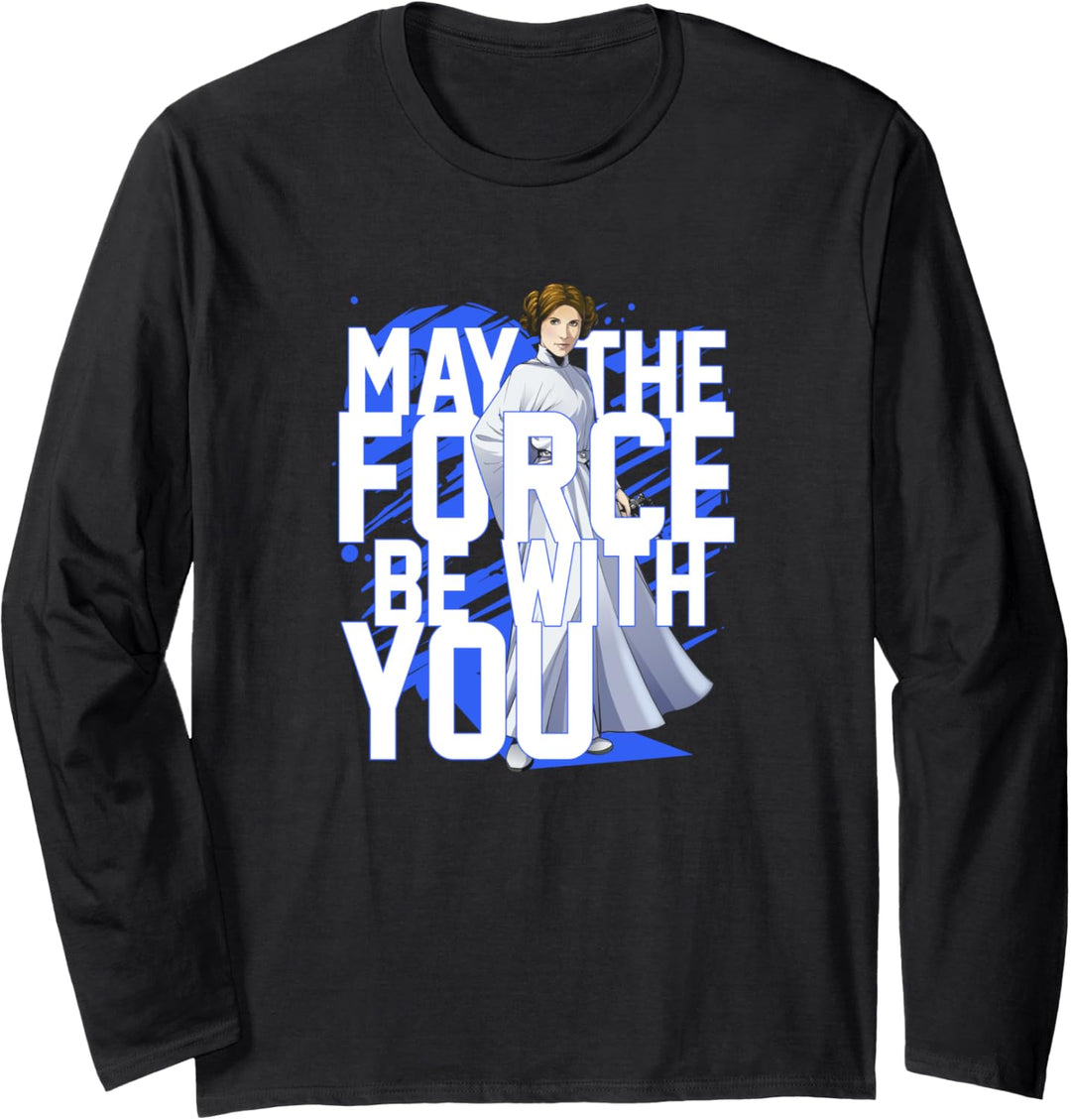 Star Wars Force Be With You Princess Leia Langarmshirt