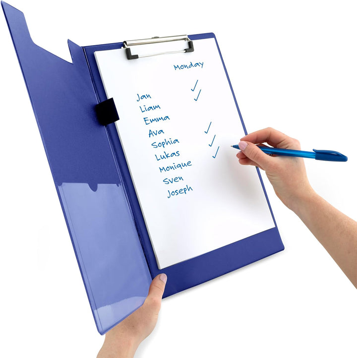Rapesco VFDCB0L3 Klemmbrettmappe mit Einsteckfach A4+, Blau Blau A4+, Blau A4+