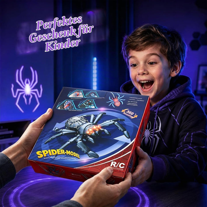Ferngesteuerte Spinne Spielzeug Auto, RC Wandkletterspinne mit 360° Rotation, Stunt RC Auto zum Krab