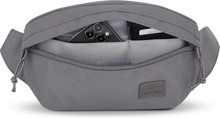 JOHNNY URBAN Bauchtasche Damen &amp; Herren Grau - Tom - Gürteltasche Mit Flexiblem Gurt für Festival -