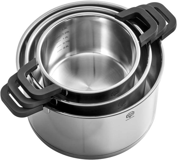 Schulte-Ufer Fleischtopf Maxa by Barski Design 64119-16, Edelstahl, 16 cm, ca. 2,0 l FT 16 cm, FT 16