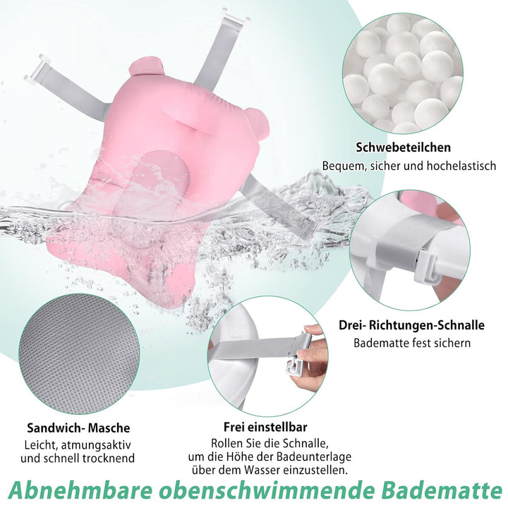 Froadp 82x50x20cm Faltbare Badewannen für Babys, Klappbare Babybadewanne, Rutschfest Kinderbadewanne