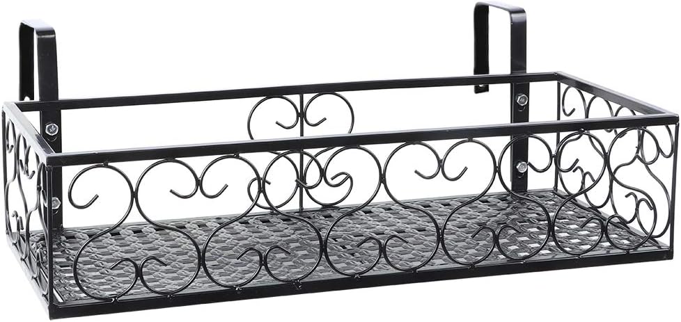 Gedourain Balkongeländer-Regal, Blumentopf-Ständer, Fensterkasten-Geländer, Pflanzgefäss-Halter mit