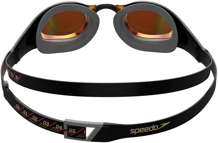 Speedo Unisex Erwachsene Fastskin Pure Focus Schwimmbrille Einheitsgrösse Schwarz/Cool Grau/Fire Gol