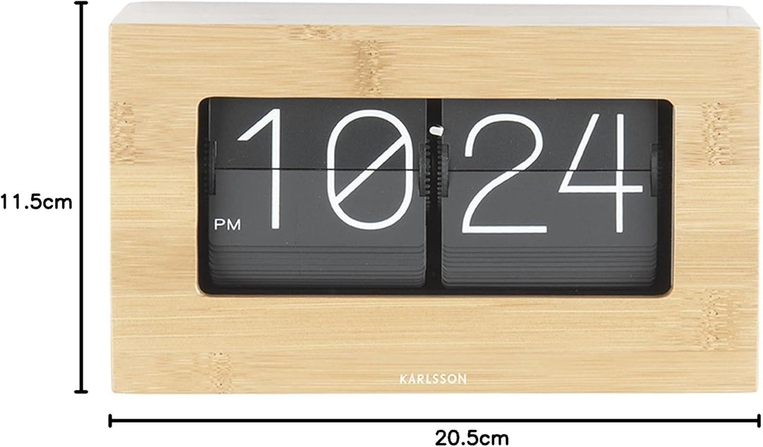Karlsson Standuhr Flip – Bambus