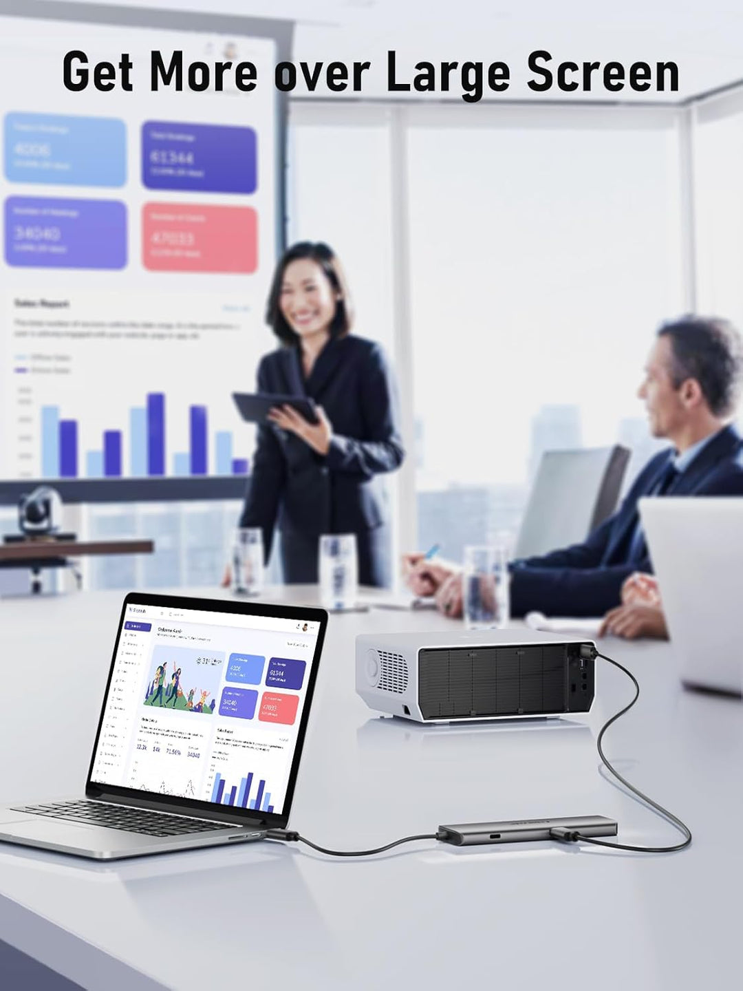 𝐔𝐩𝐠𝐫𝐚𝐝𝐞 Lemorele 6 in 1 Dual Display Aluminiumgehäuse Adapter mit Dual HDMI, 3*USB 3.0, 100W PD, USB
