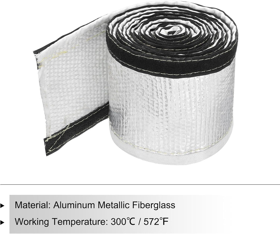 QUARKZMAN 3.0mm Dicke Aluminiumfolie Hitzeschutzschlauch 20mm Innendurchmesser Hitzeschutz Aluminium