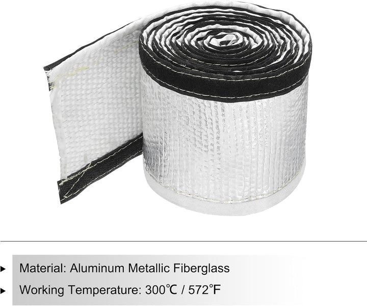 QUARKZMAN 3.0mm Dicke Aluminiumfolie Hitzeschutzschlauch 20mm Innendurchmesser Hitzeschutz Aluminium