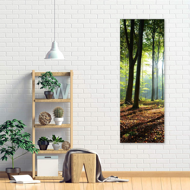 Feeby Leinwand Bilder - Natur - Wald - 30x90 cm- Deko Wohnzimmer - Wandbilder Schlafzimmer - Deko Ae