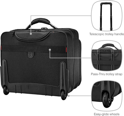 WENGER Synergy Trolley Laptop-Tasche, Notebook bis 15.6 Zoll, Aktentasche zum Rollen, 56 l, Organize