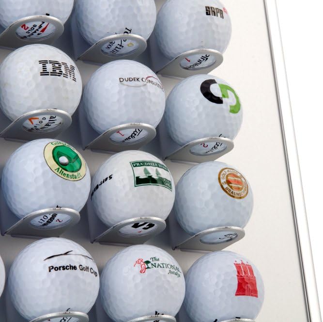 KNIX Premium Golfball Setzkasten aus Aluminium für 12, 24, 36, 48, 64, 80 oder 140 - Schaukasten, Go