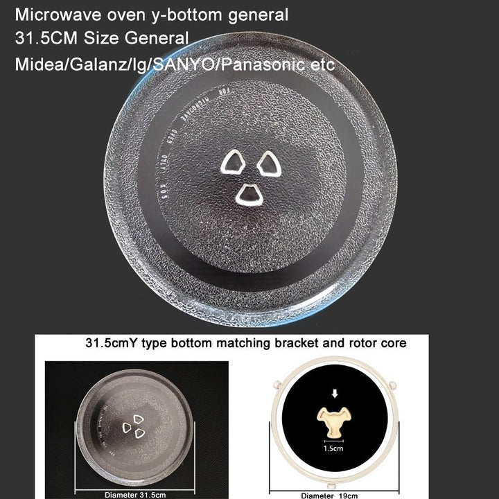 Ersatzglas für Mikrowelle, Durchmesser 31,5 cm, hitze- und hitzebeständig, für Mikrowellen 12.5"(31.