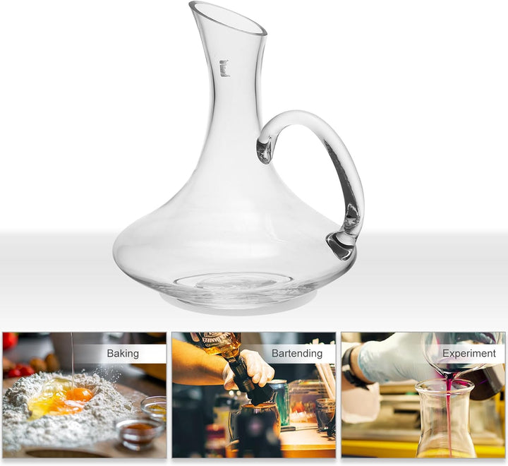 Homoyoyo Transparenter Glas weindekanter mit Henkel Kreativer Ausgiesser Bruchsicher Elegant Geformt
