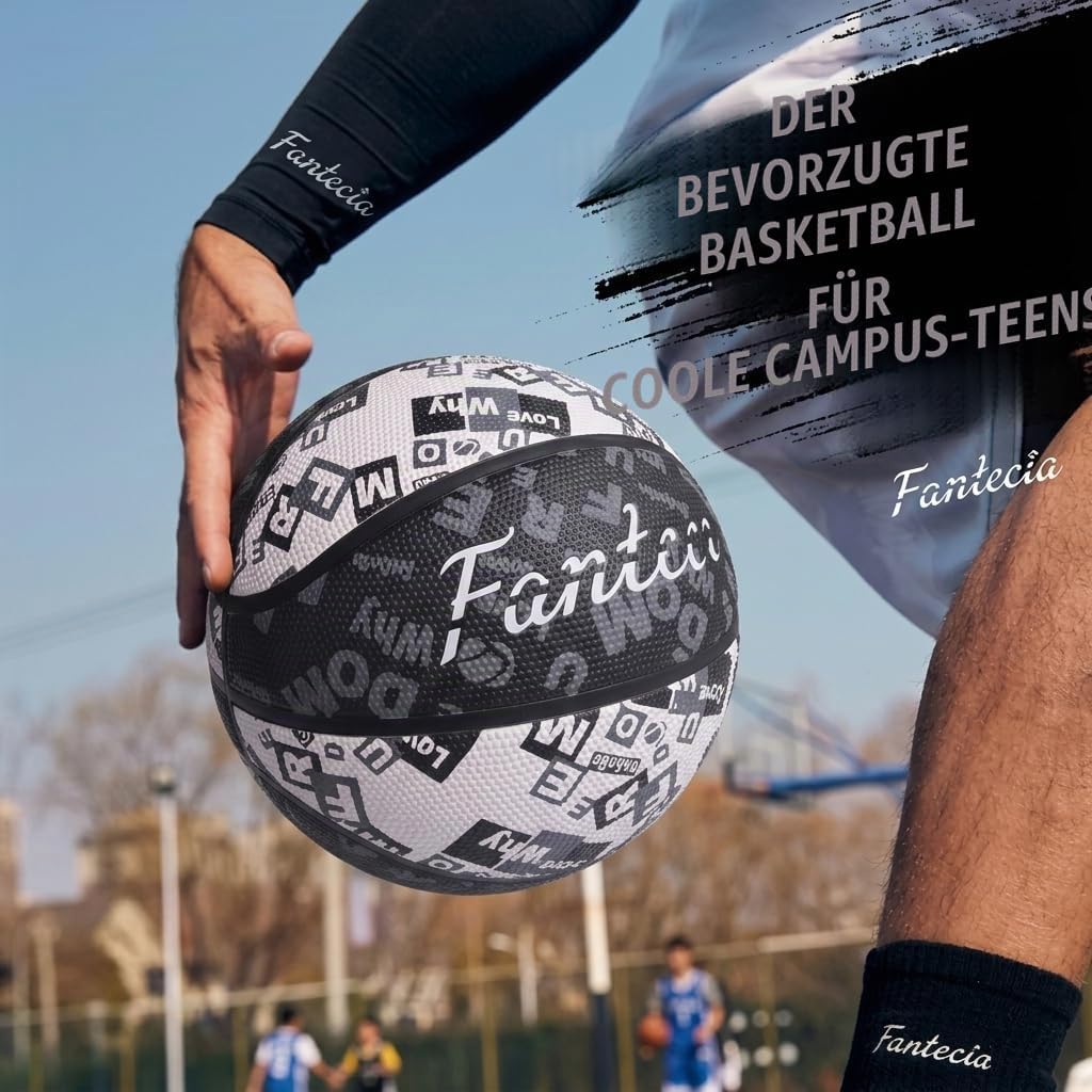Basketball Grösse 5, Professioneller Wettkampf-Basketball aus Gummi, Trainingsball mit hohem Sprungv