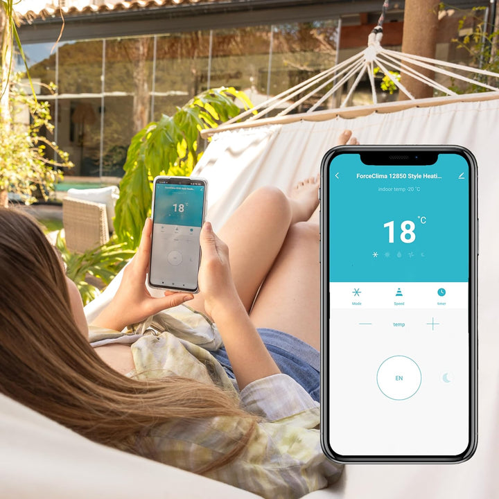 Cecotec - Mobile Klimageräte ForceClima 12850 Style Heating Connected, 12000 BTU, Abdeckung 28 m2, W