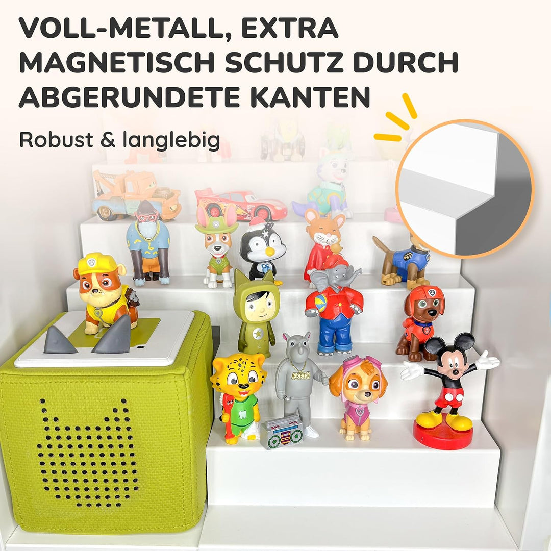 Heldenzimmer Toniebox Regal Magnetisch - Einsatz für IKEA Kallax &amp; 50+ Figuren I Für Toni Box 1 &amp; 2
