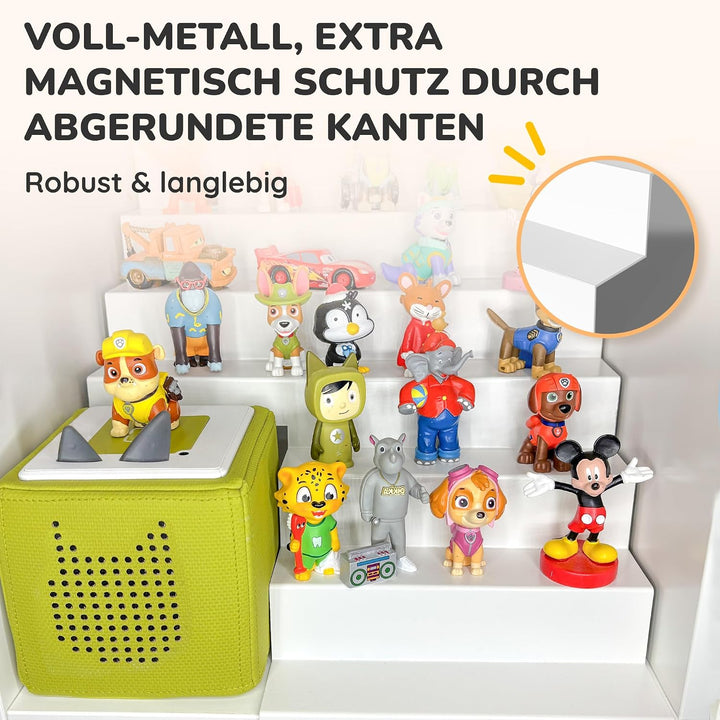 Heldenzimmer Toniebox Regal Magnetisch - Einsatz für IKEA Kallax &amp; 50+ Figuren I Für Toni Box 1 &amp; 2