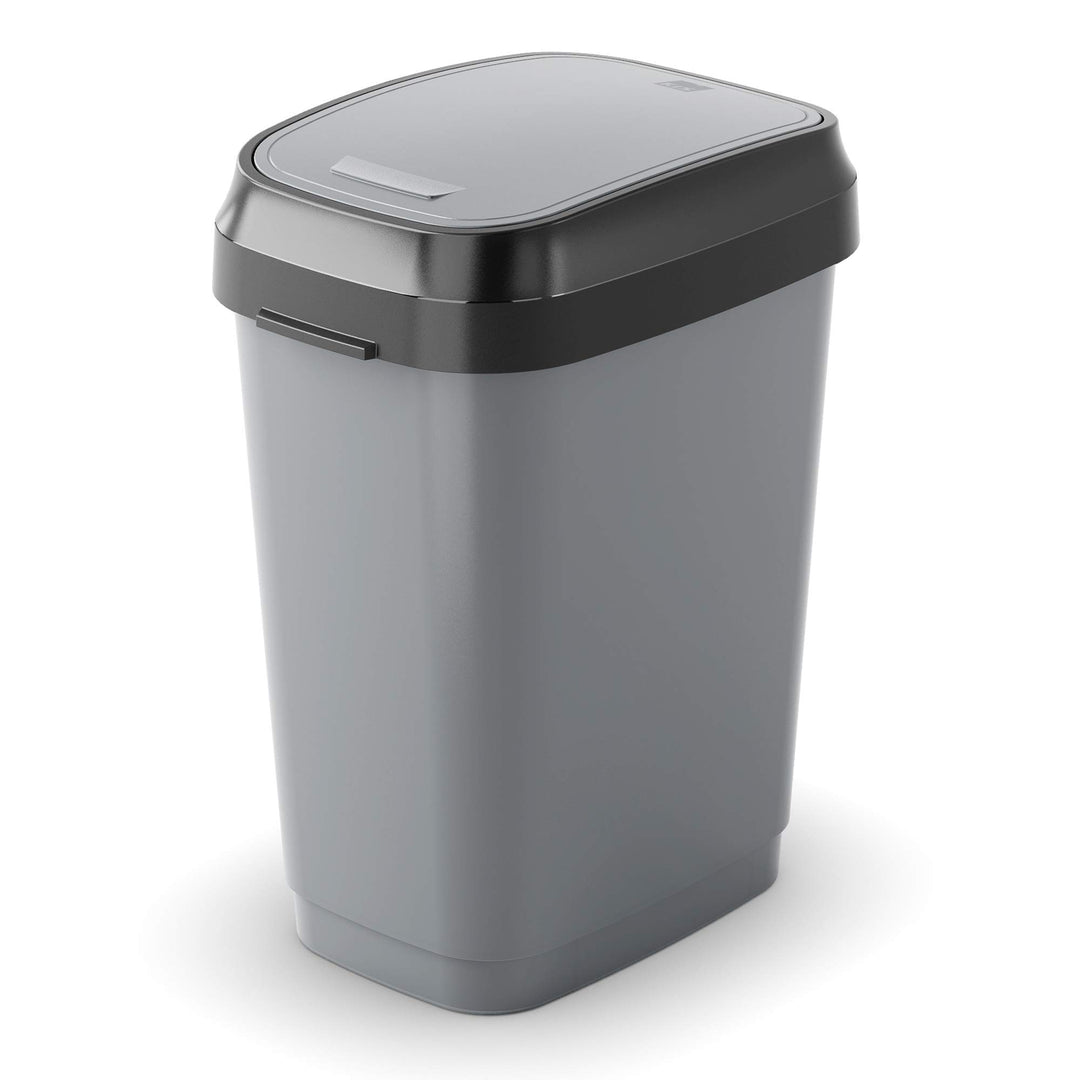 KIS Abfallbehälter, Kunststoff, grau/anthrazit, 25 Liter Grau/Anthrazit 25 Liter, Grau/Anthrazit 25