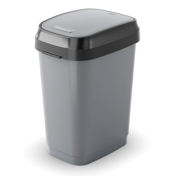 KIS Abfallbehälter, Kunststoff, grau/anthrazit, 25 Liter Grau/Anthrazit 25 Liter, Grau/Anthrazit 25