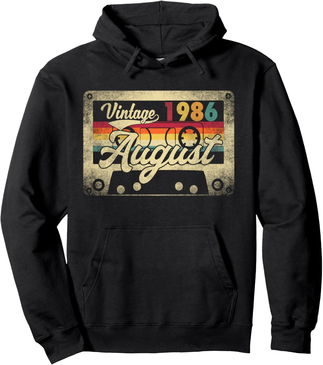 Vintage August 1986 36. Geburtstag Geschenk Retro 36 Jahre alt Pullover Hoodie