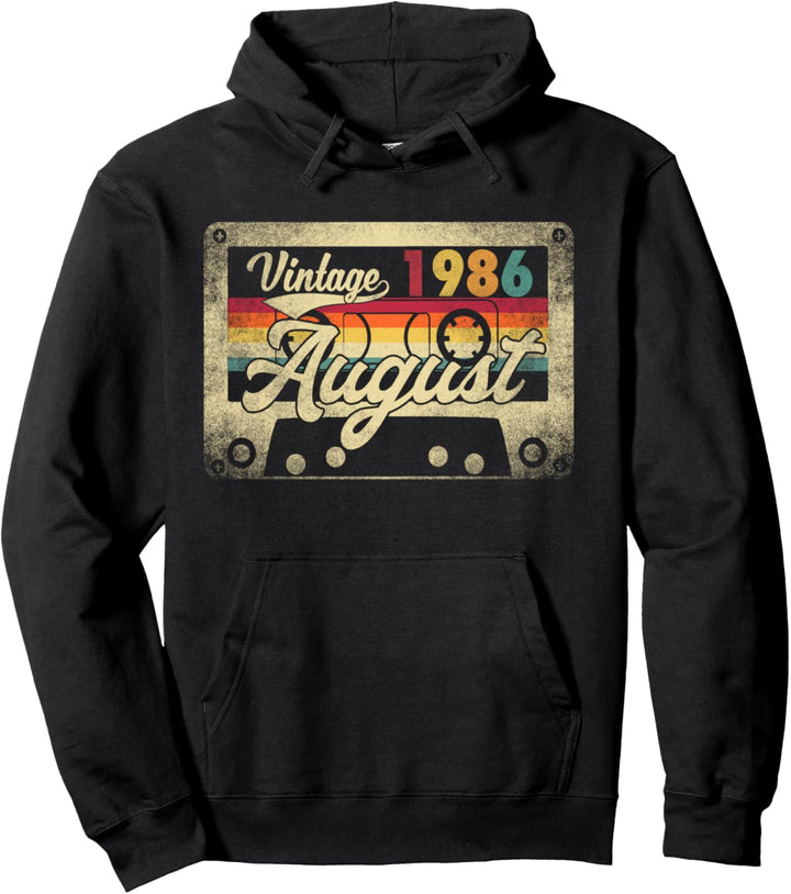 Vintage August 1986 36. Geburtstag Geschenk Retro 36 Jahre alt Pullover Hoodie