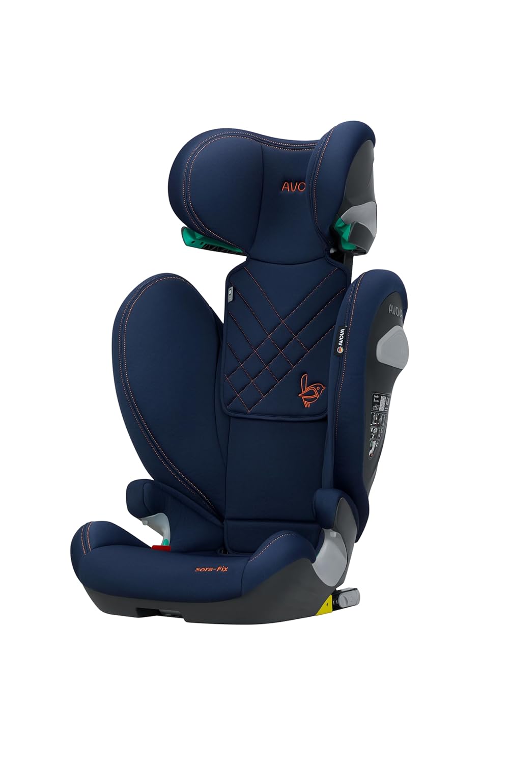 AVOVA Sora-Fix (River Blue), der Folgesitz geeignet von 100 bis 150 cm, 4 bis 12 Jahre, mit Isofix,