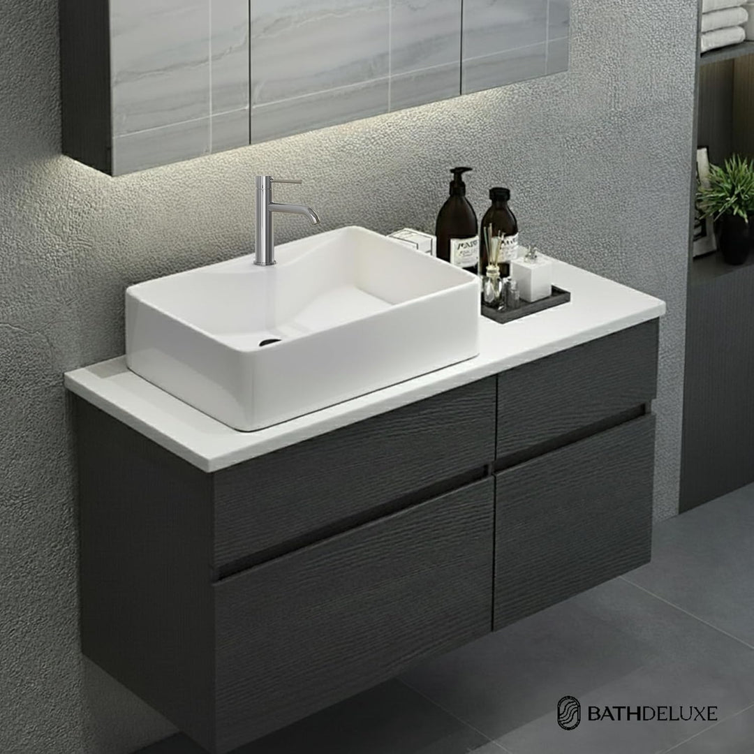 Søvang Wasserhahn Bad – Waschtischarmatur 18,3 cm, Waschbeckenarmatur Chrom, Anti-Fingerprint & Einf