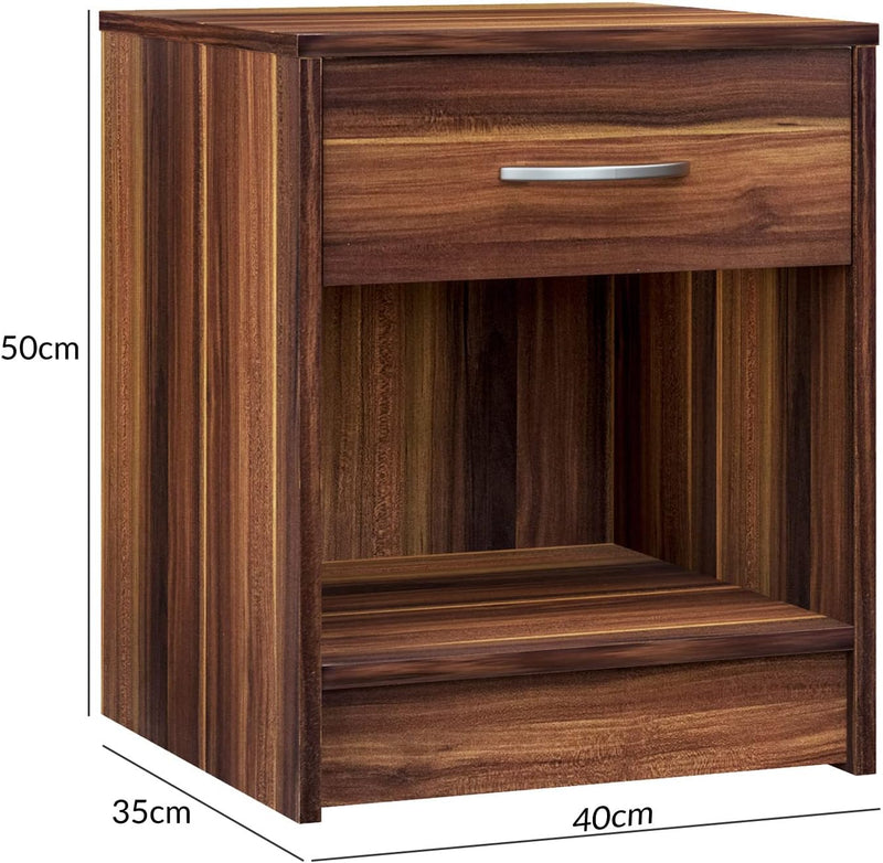Casaria® Nachttisch mit Schublade 50cm Boxspringbett Komforthöhe Ablage Schlafzimmer Schrank Nachtkä