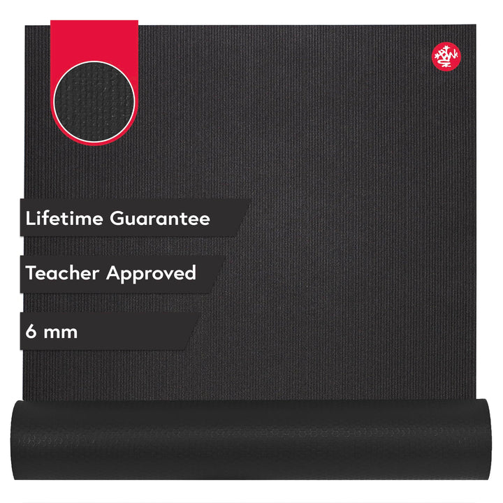 Manduka Pro Yogamatte – Premium 6 mm dicke Matte, Hochleistungsgriff, ultradichte Dämpfung für Unter