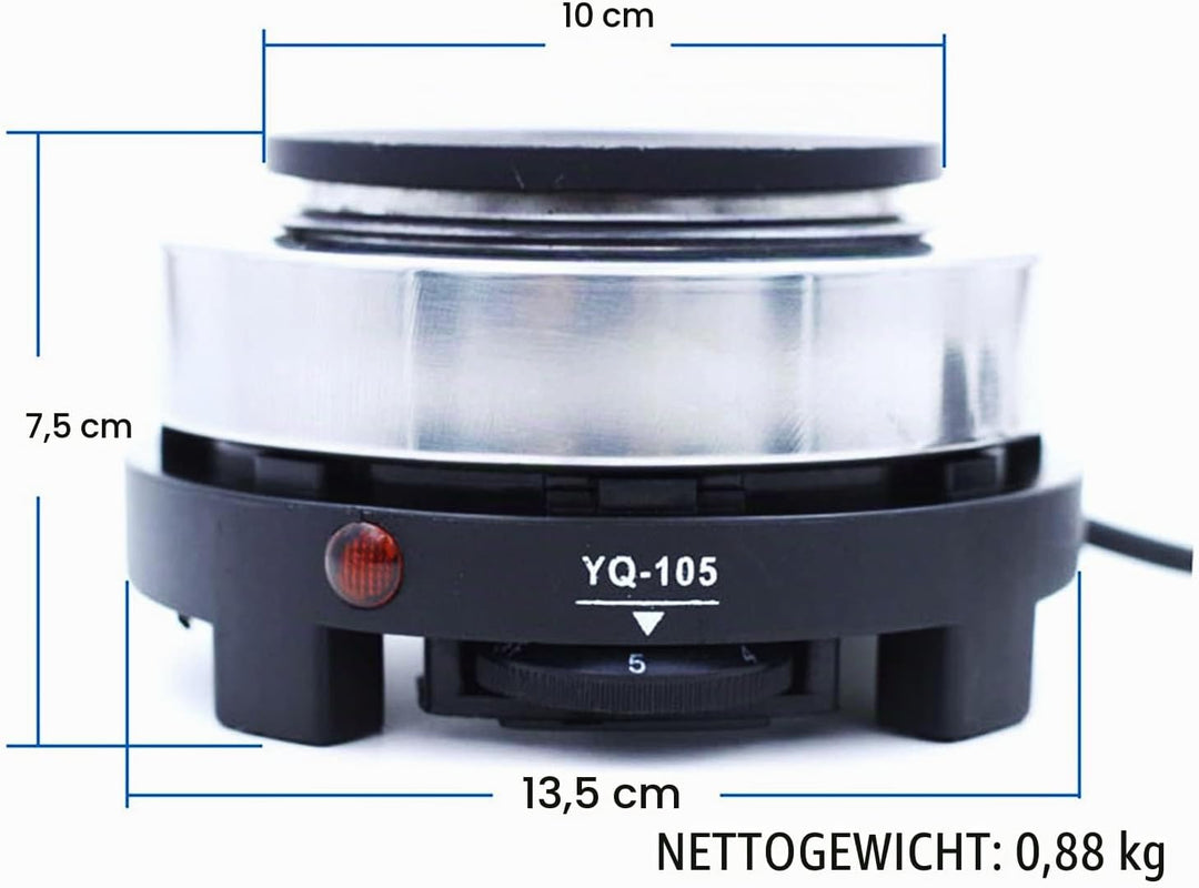 Espressokocher, 220V Edelstahl Elektrisch Kaffeekanne 4 Tassen Espressokanne, 200 ml Mokkakocher Kaf