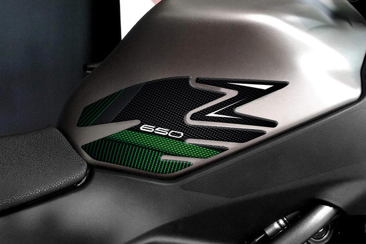 Aufkleber aus Harz, 3D-Effekt, kompatibel mit Kawasaki Z650 (Metallic Matte Graphenesteel Gray - Ebo