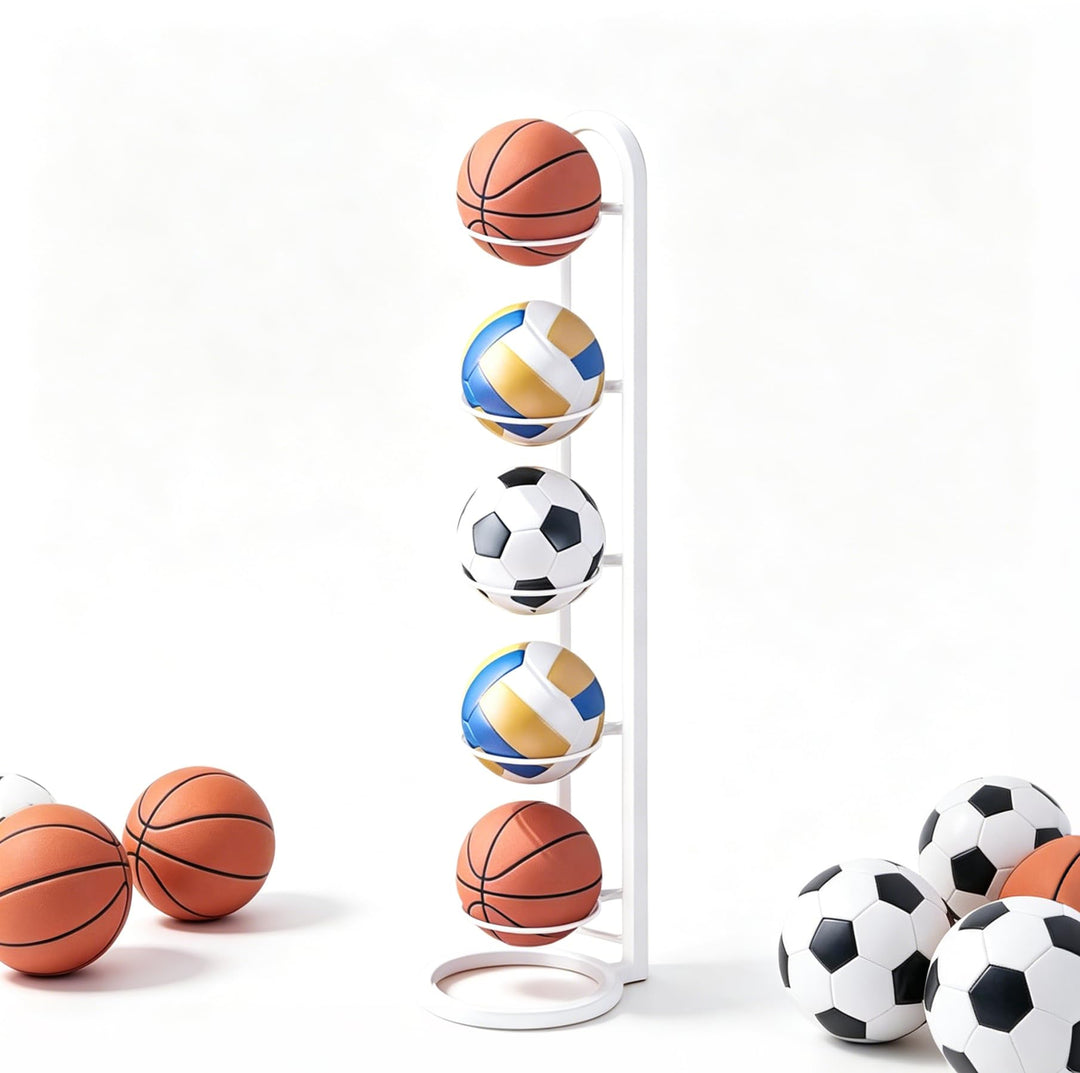 5-stufiger Balllagerregal Basketballständer Ballständer Basketball Ballhalter Ball Aufbewahrung Outd