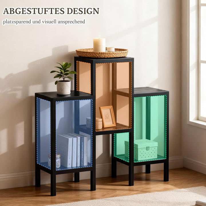 Ribelli 6-Etagen Blumenständer, Pflanzenständer, DIY Standregal, Mehrstöckig Blumenregal, Stapelbar