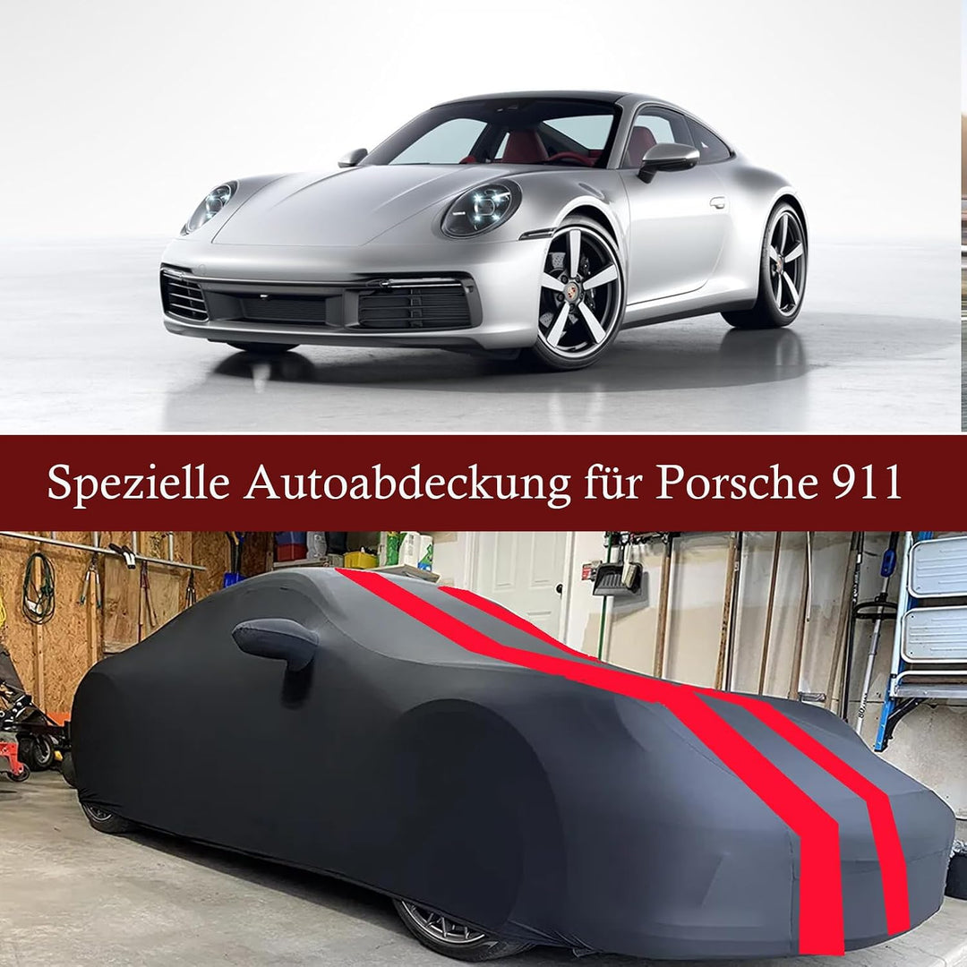 Autoabdeckung Indoor Stretch für Porsche 911/718 Sportwagen Auto Abdeckplane Winter Staubdichte Auto