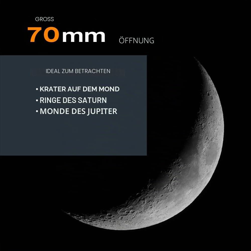 Celestron 21061 AstroMaster 70AZ Refraktorteleskop, dunkelblau AstroMaster 70 AZ Refraktor, AstroMas