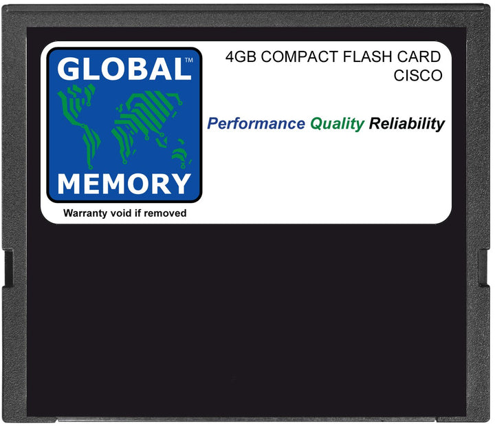GLOBAL MEMORY 4GB COMPACT Flash Card Speicher FÜR Cisco 1941/2901 / 2911/2921 / 2951/3945 ROUTERN (M